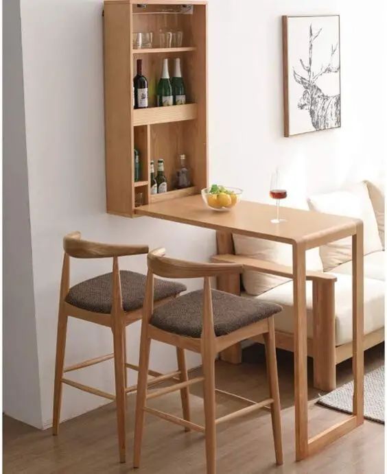 this picture contains a multi purpose furniture which includes a table and shelve table