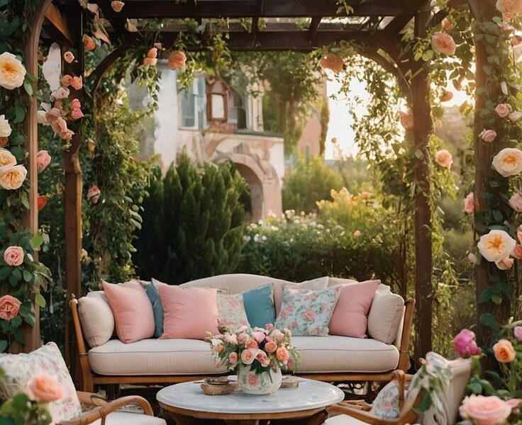 this picture contains a spring inspired decor for your patio