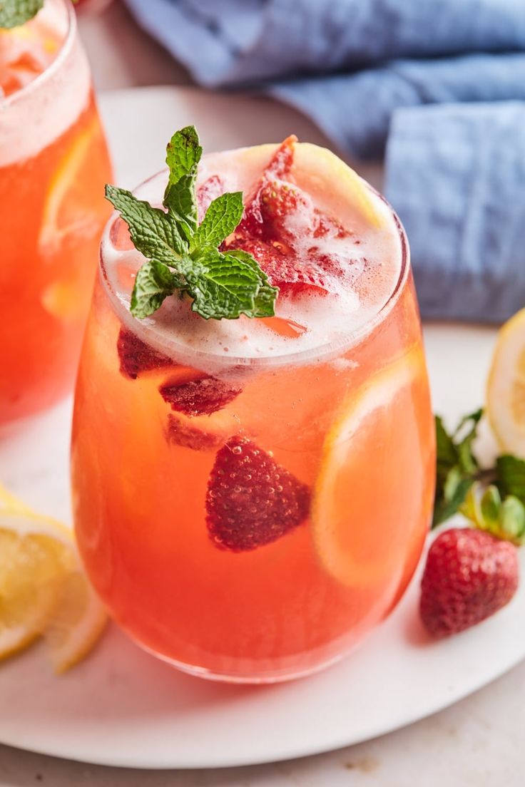 this is a Sparkling Strawberry Mocktail