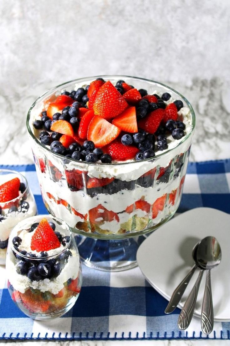 this is a Patriotic Berry Trifle