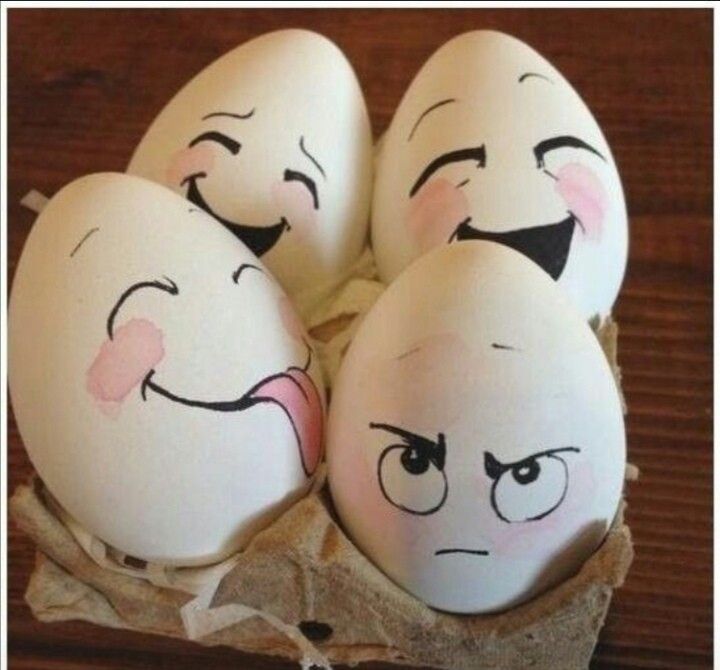 this post contains eggs with painted faces