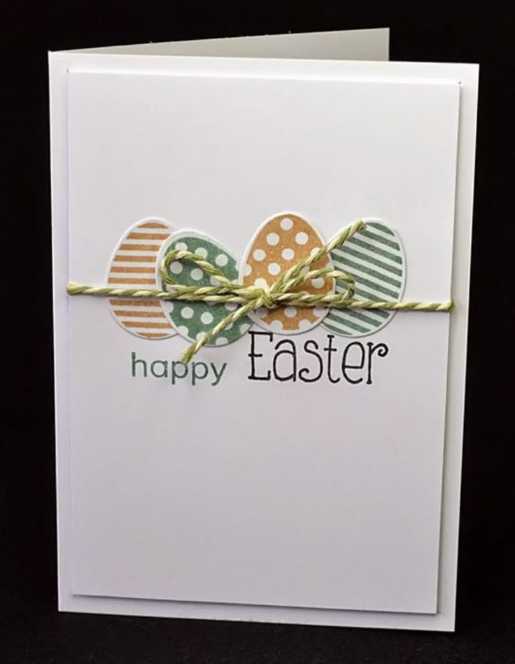 this picture contains a handmade easter card