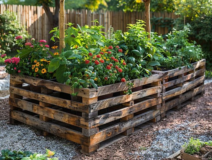 this is a Reclaimed Lumber Bed, a cheap raised bed