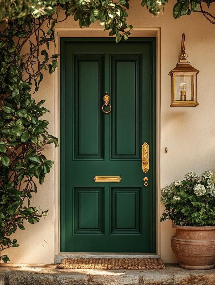 this is a front door color green 