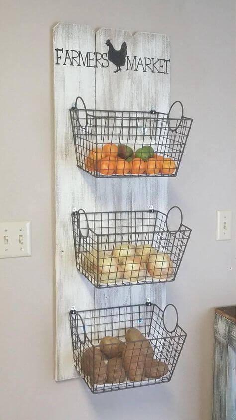 this is a Rustic Kitchen Organizer