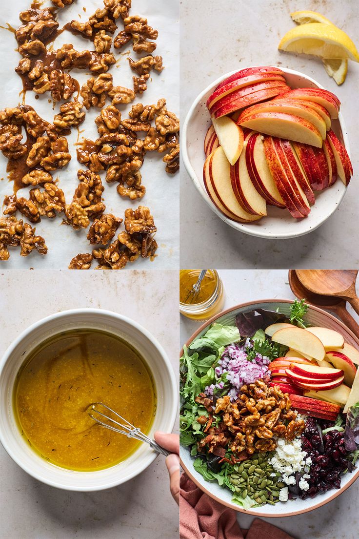 this is a Harvest Apple & Walnut Salad Jar