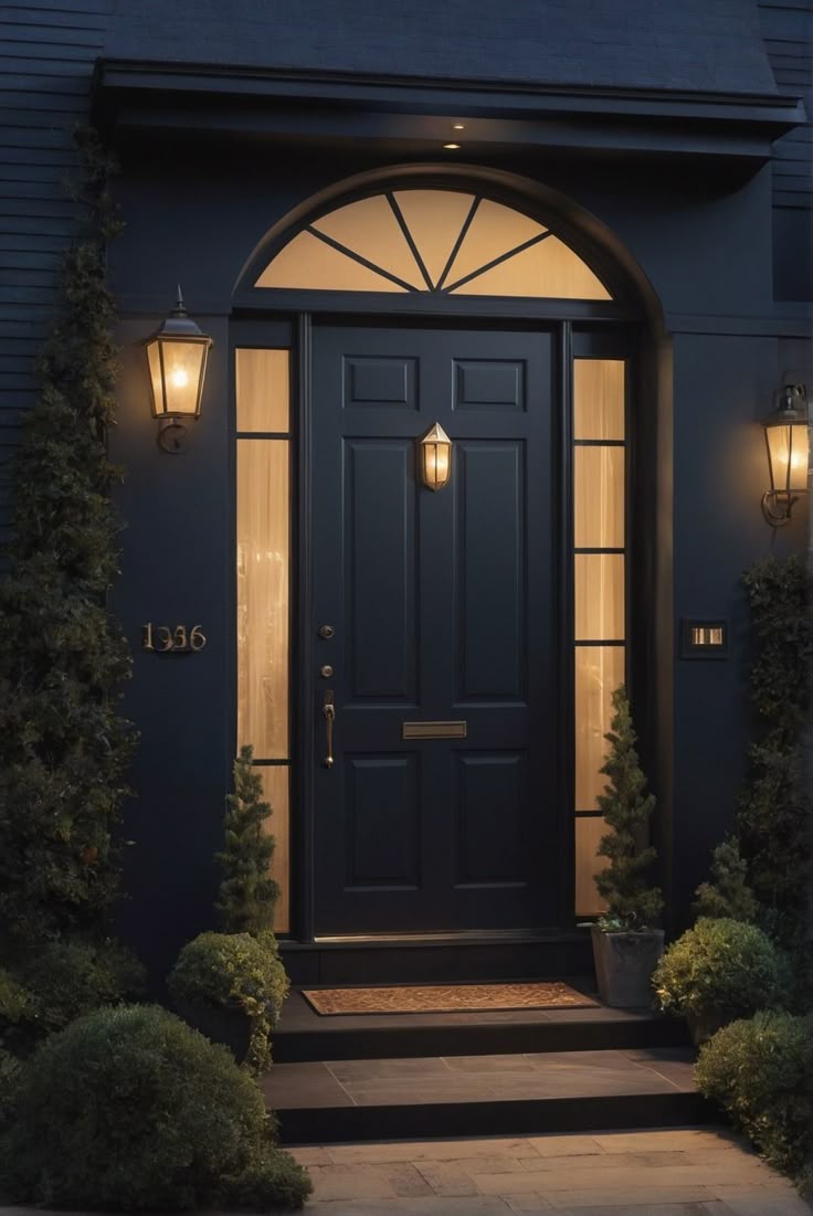 this is a  front door color black