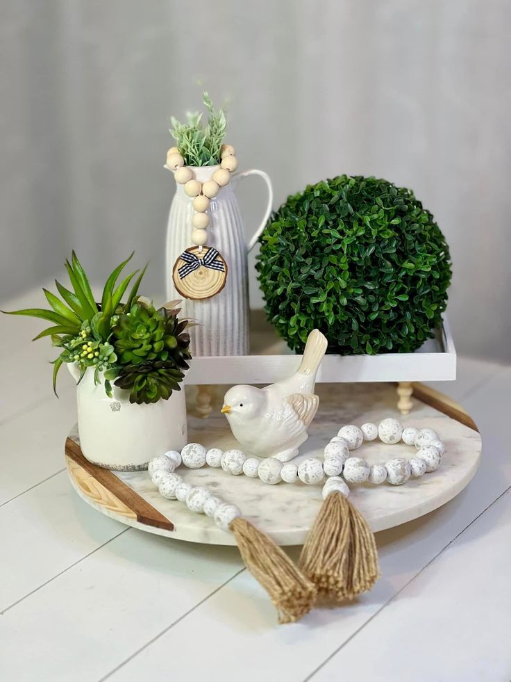 this is a Farmhouse Bead Garland