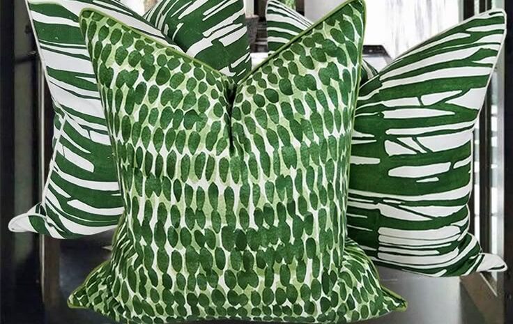 This is a Fabric Tape Pillow Cover