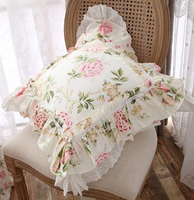 This is a Shower Curtain Scrap Cover for a pillow cover