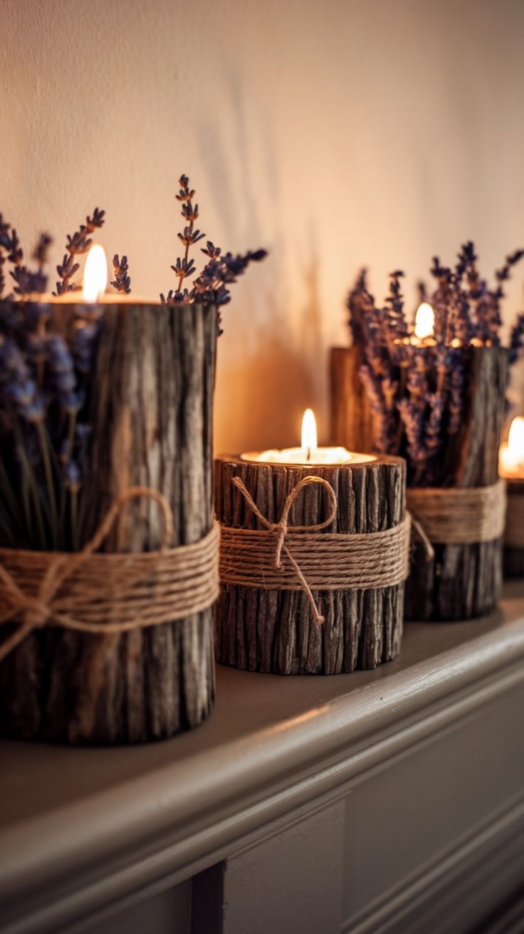 this is a Rustic Candle Holders