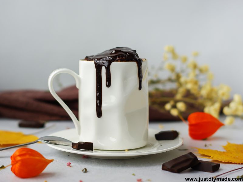 this is a cake in a mug cup